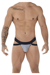 Jockstrap en microfibre Jacquard Xtremen 91085 Couleur Gris